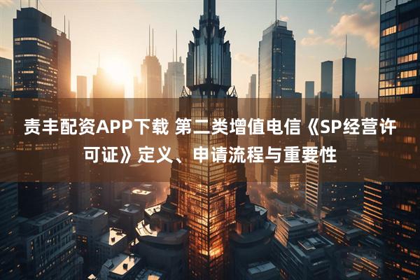 责丰配资APP下载 第二类增值电信《SP经营许可证》定义、申请流程与重要性